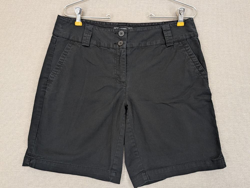 New York & Co Manhattan Chino Shorts Size 8 Black -0226E152
